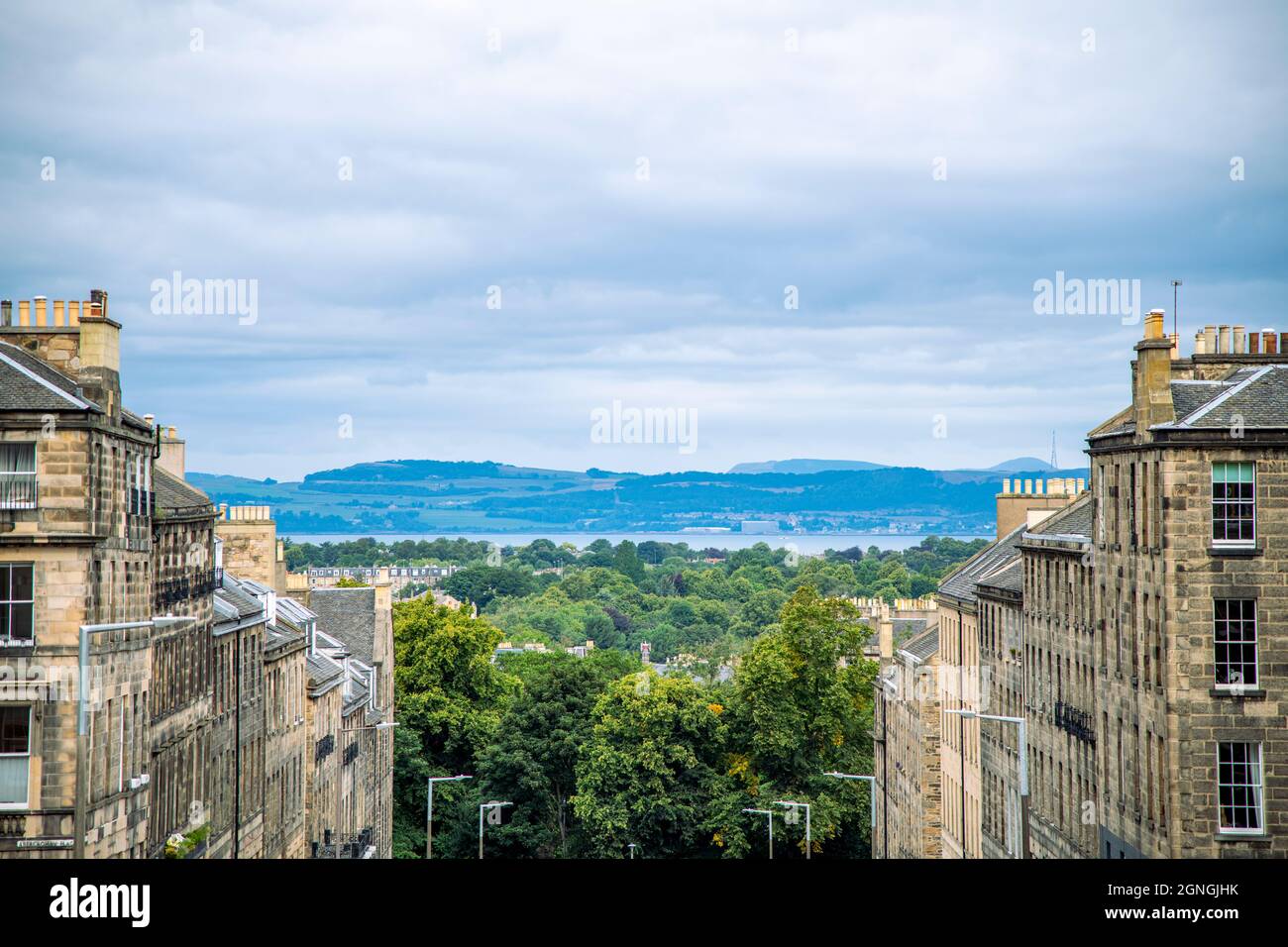 Case cittadine georgiane nella parte New Town di Edimburgo, Scozia Foto Stock