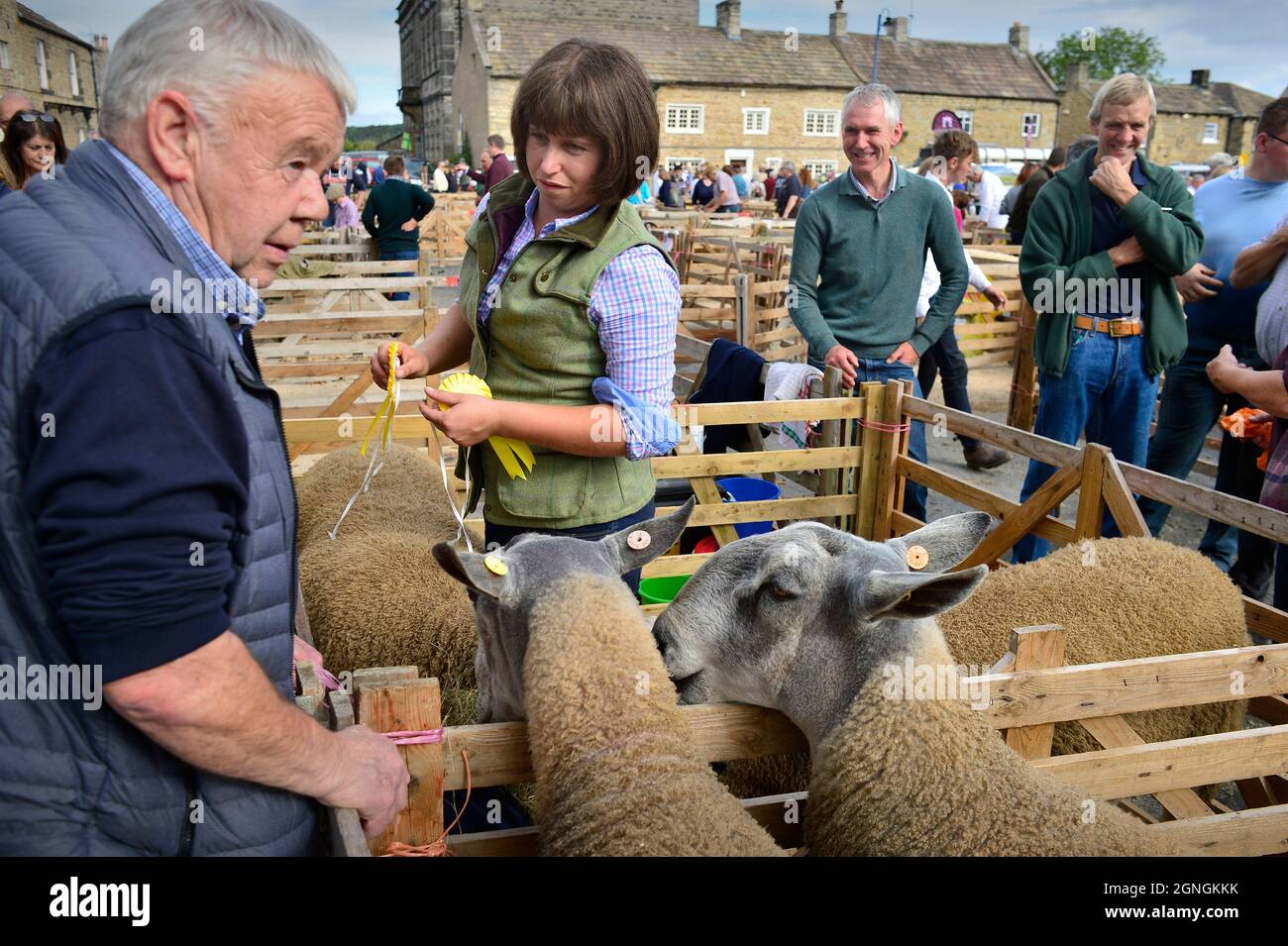 Masham Sheep Fair 2021 North Yorkshire Inghilterra Foto Stock