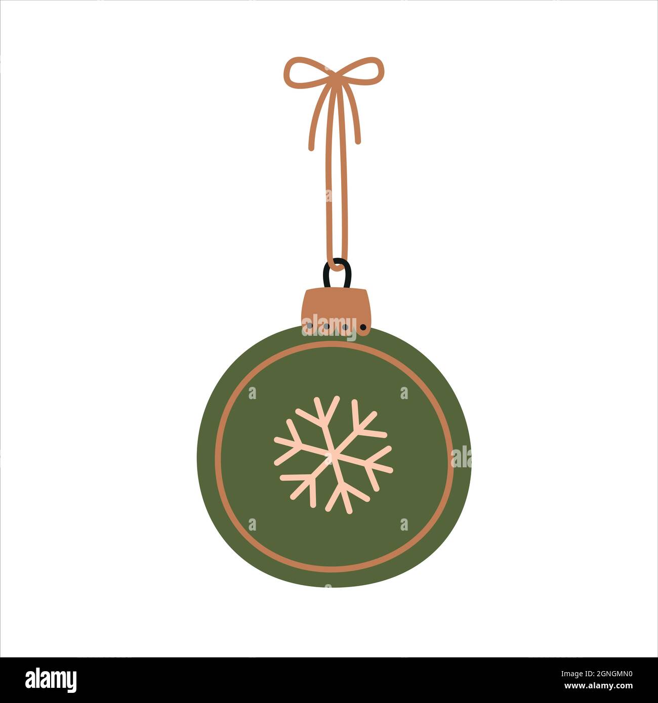 Verde natale bauble. Illustrazione vettoriale di Natale Illustrazione Vettoriale