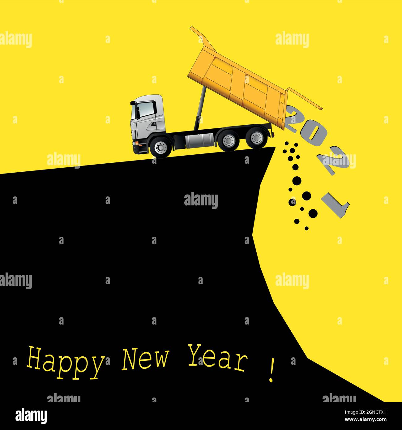 Biglietto di auguri felice anno nuovo 2022. Illustrazione Vettoriale