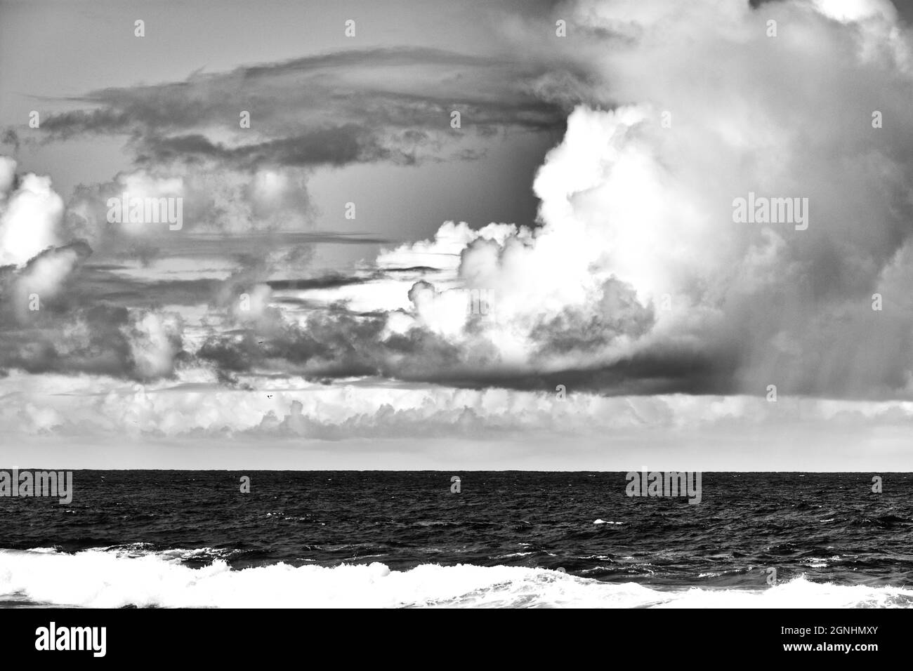 Seascape BW Foto Stock