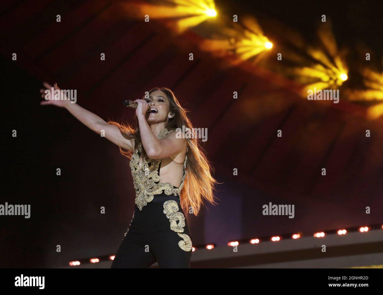 New York, Stati Uniti. 26 settembre 2021. Jennifer Lopez si esibisce al Global Citizen Live di New York il sabato 25 settembre 2021. Global Citizen Live è un evento globale di 24 ore che inizia il 25 settembre per unire il mondo per difendere il pianeta e sconfiggere la povertà. Foto di John Angelillo/UPI Credit: UPI/Alamy Live News Foto Stock