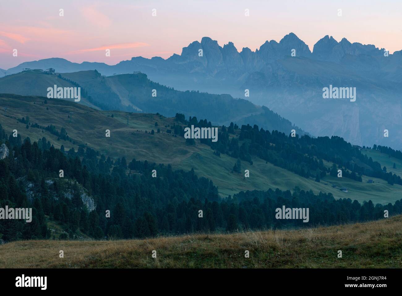 Passo della Sella, Alto Adige, Dolomiti, Alto Adige, Italia Foto Stock