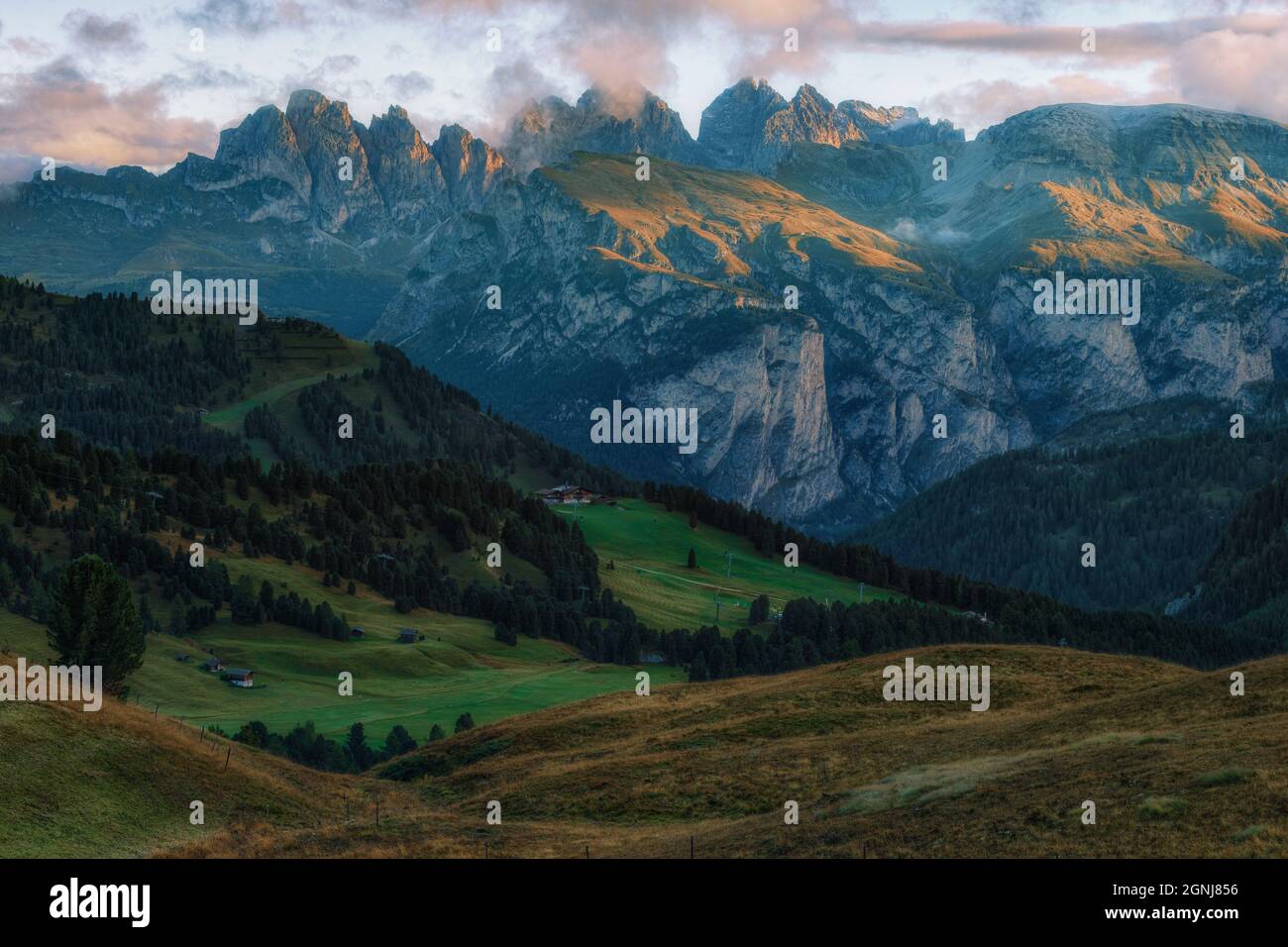 Passo della Sella, Alto Adige, Dolomiti, Alto Adige, Italia Foto Stock