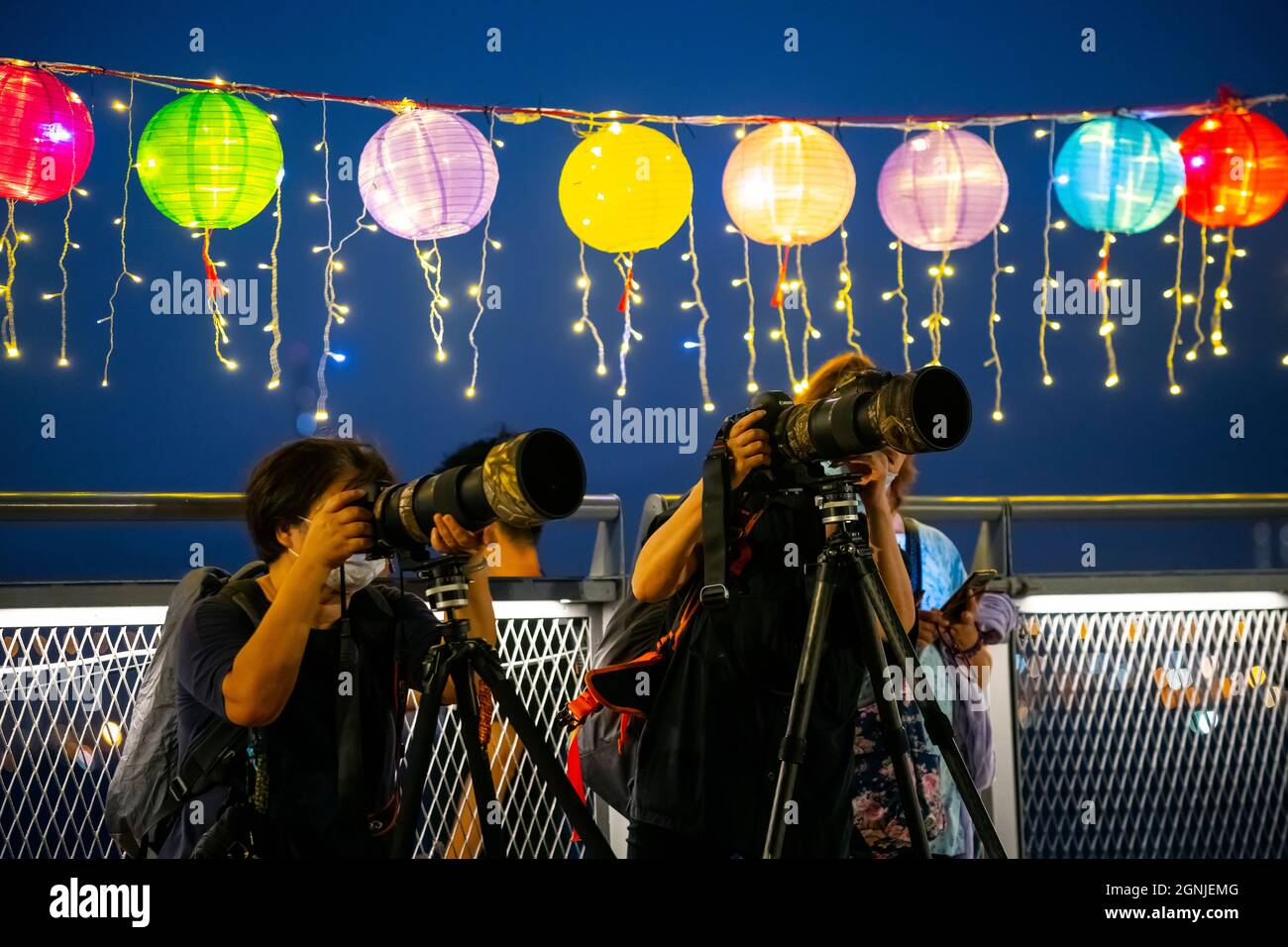 Lantern Festival, Hong Kong, Cina. Foto Stock