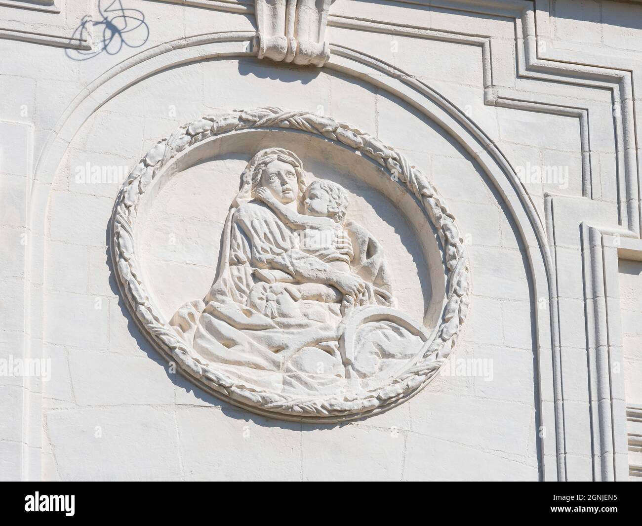 Saint Yves cappella facciata particolare, Vannes, Morbihan, Bretagna, Francia. Foto Stock