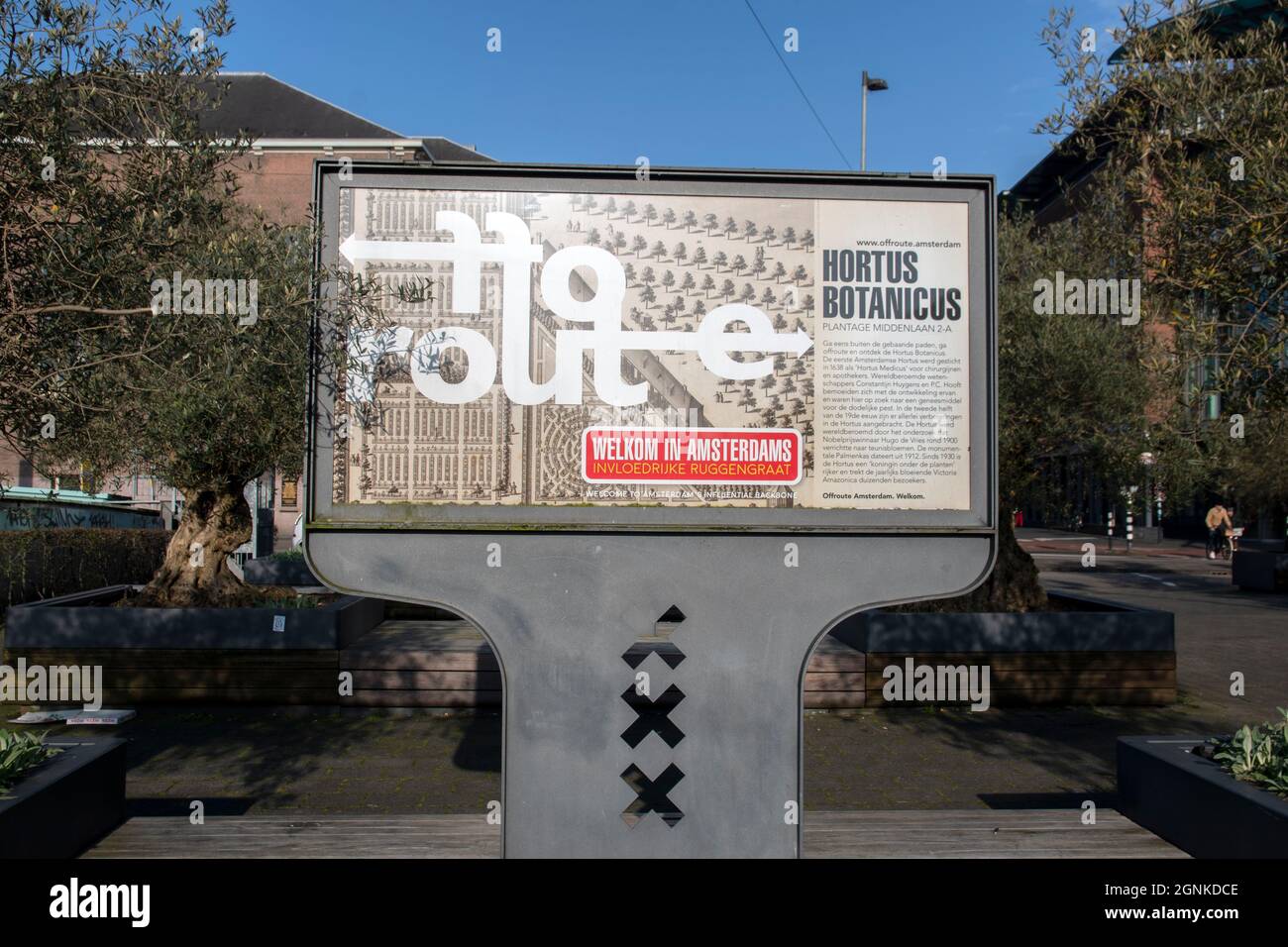 Billboard Hortus Botanicus ad Amsterdam Paesi Bassi 2020 Foto Stock