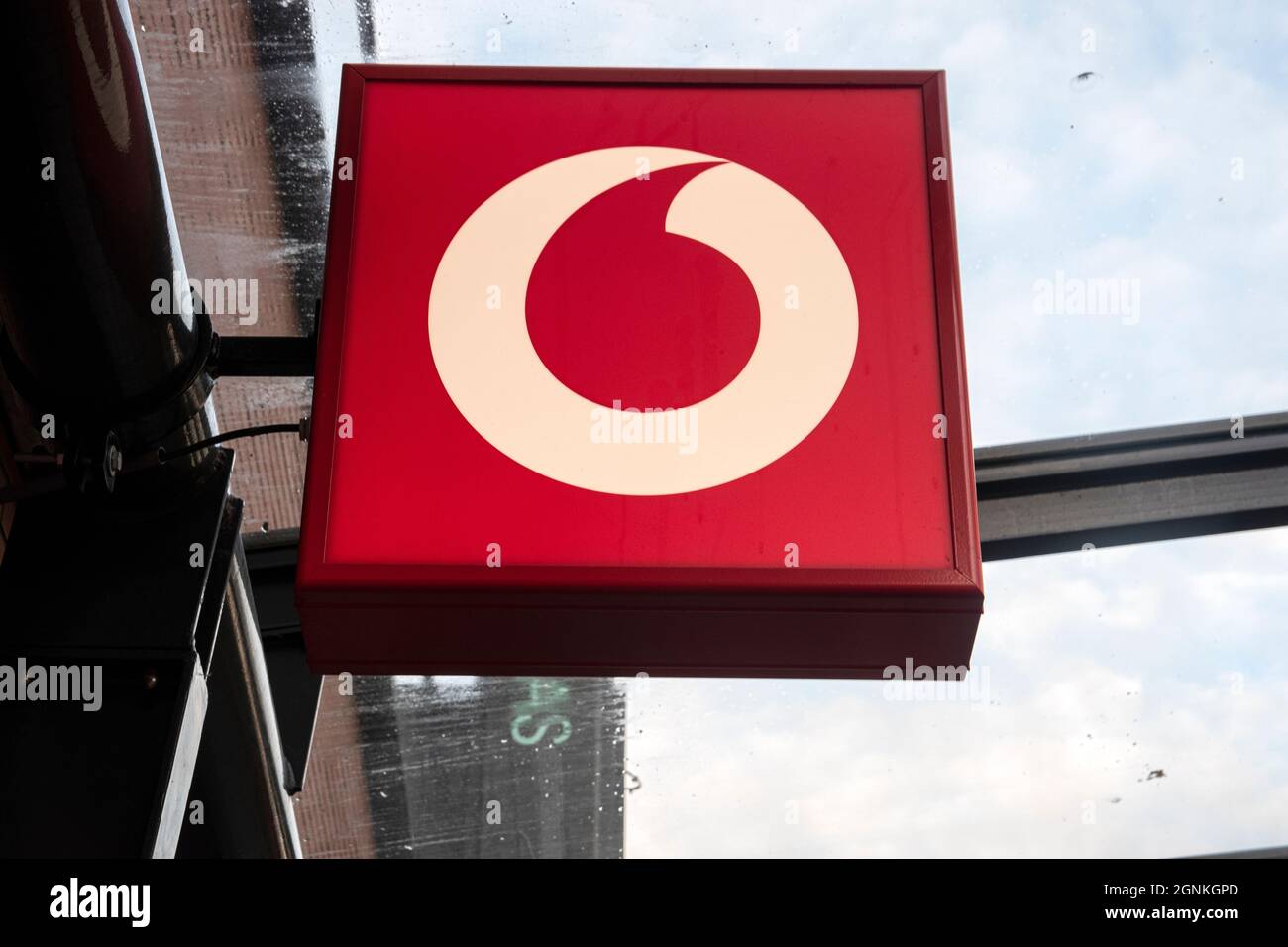 Billboard Vodafone ad Amsterdam Paesi Bassi 2020 Foto Stock