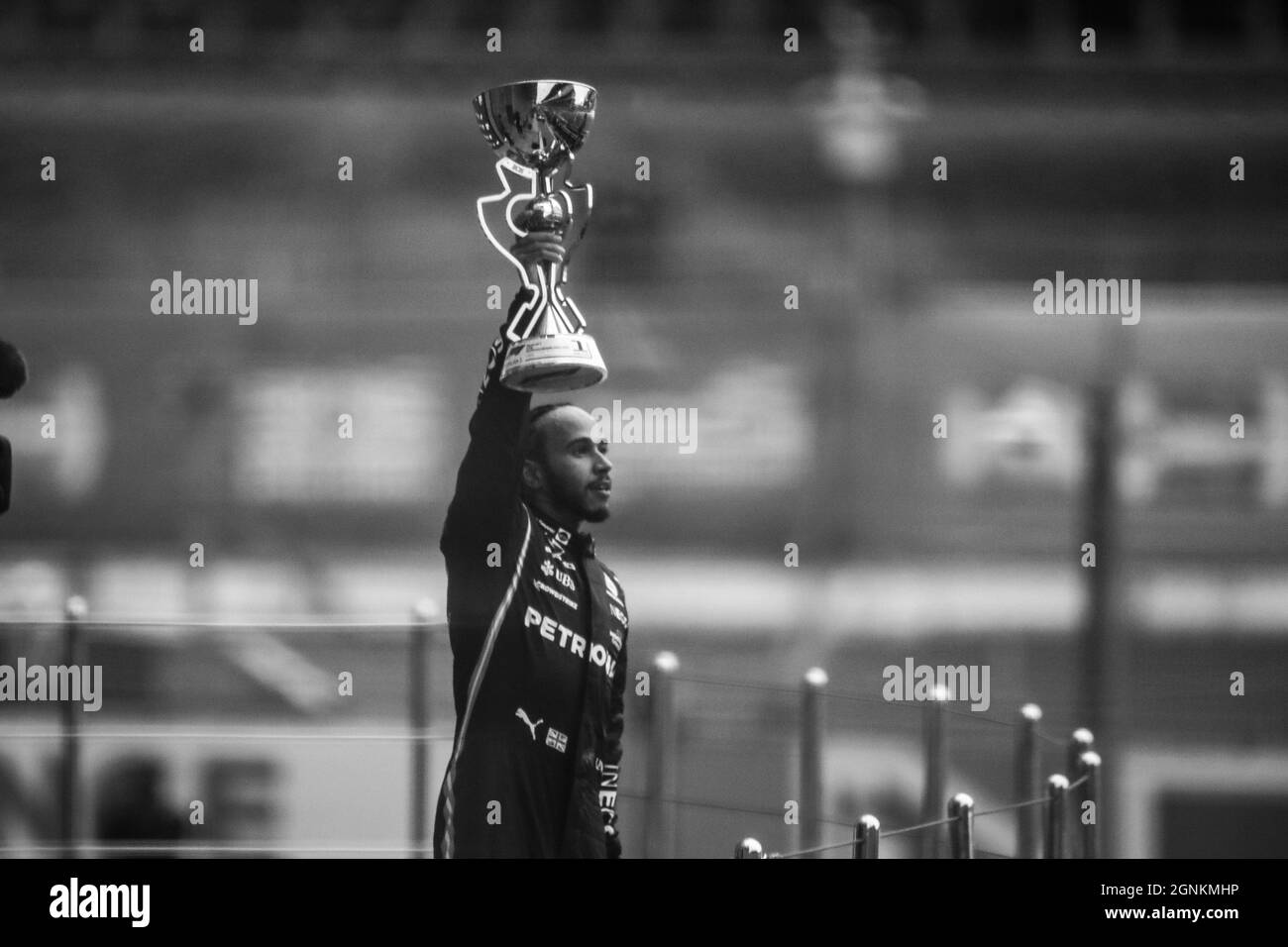 HAMILTON Lewis (gbr), Mercedes AMG F1 GP W12 e Performance, ritratto durante la Formula 1 VTB Gran Premio di Russia 2021, 15° round del FIA Formula uno World Championship 2021 dal 24 al 26 settembre 2021 sulla Sochi Autodrom, a Sochi, Russia - Foto Xavi Bonilla/DPPI Foto Stock