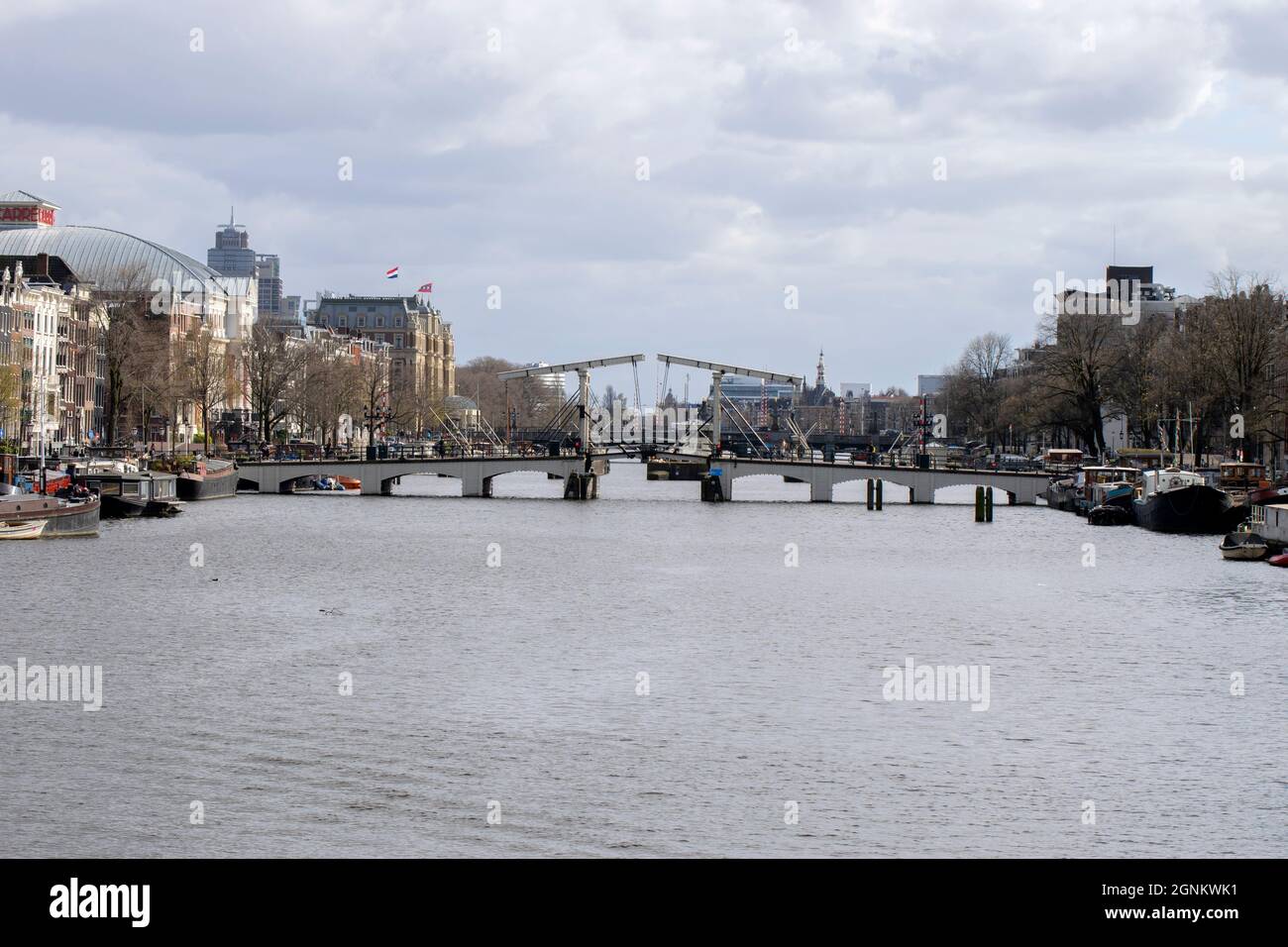 Ponte Magerebrug a Amsterdam Paesi Bassi 18-3-2020 Foto Stock