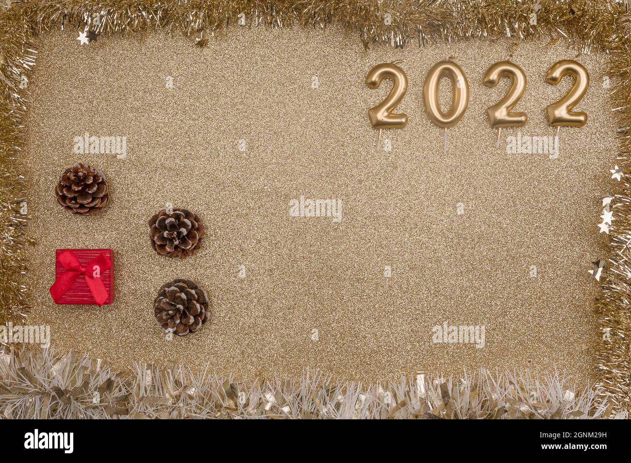 capodanno 2022 sfondo celebrazione natale decorazione. allegro natale  lucido, festivo ed elegante Foto stock - Alamy