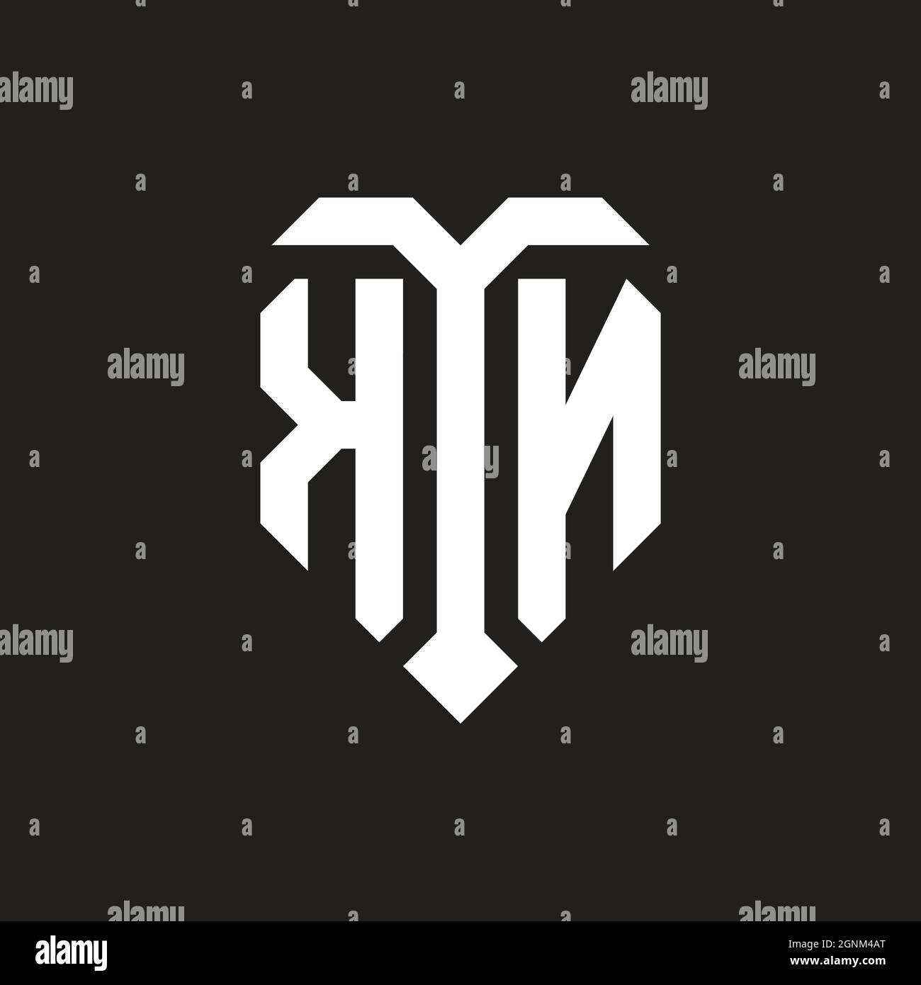 Logo KZ con schermo bianco arancione modello isolato su sfondo nero Illustrazione Vettoriale