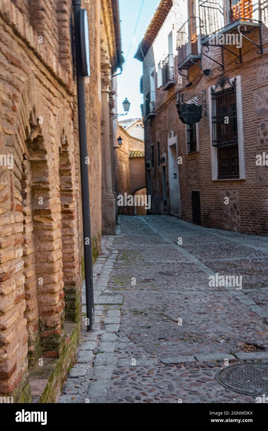 Angoli della città di Toledo. Febbraio 2019 Spagna Foto Stock