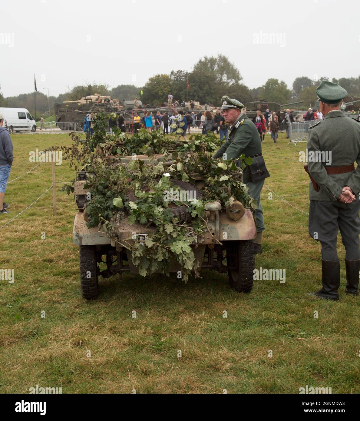 Volkswagen Kübelwagen veicolo militare leggero, esercito tedesco, Bovington Tank Museum, Dorset, Inghilterra Foto Stock