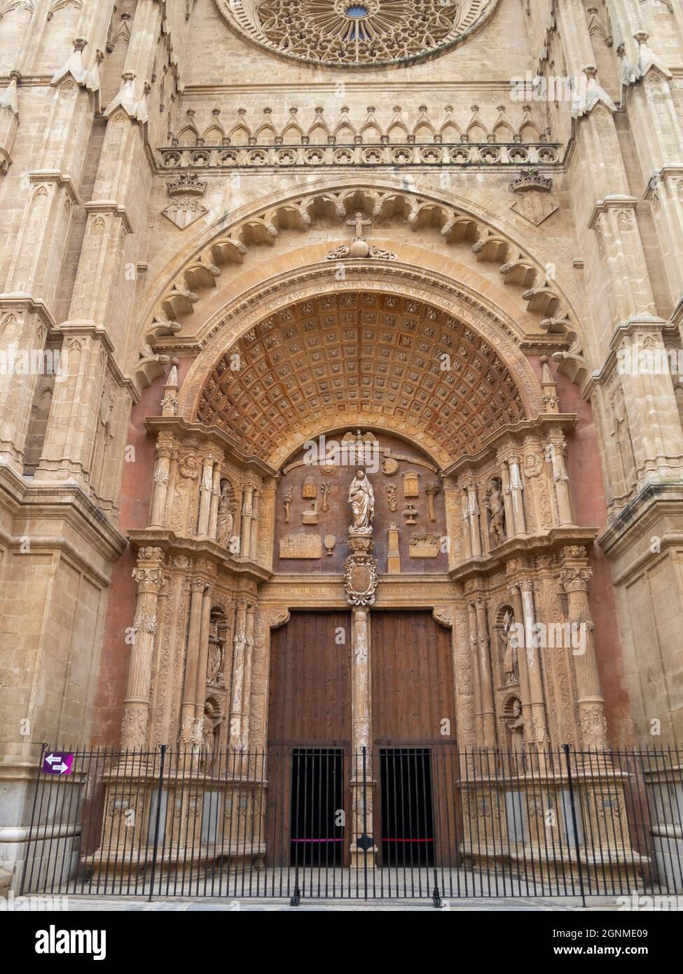 Portale della Cattedrale di Palma Foto Stock