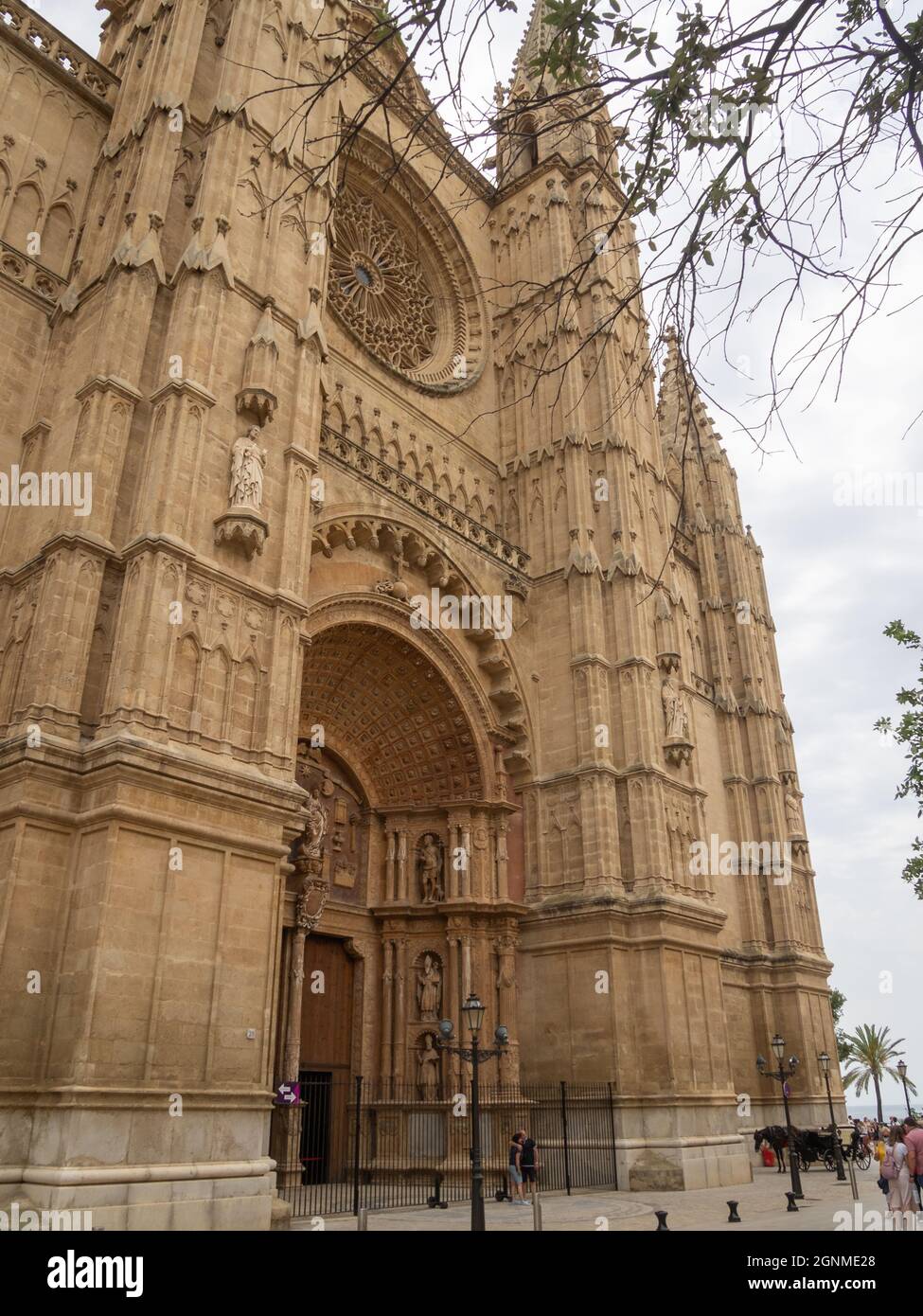 Facciata principale della Cattedrale di Palma Foto Stock