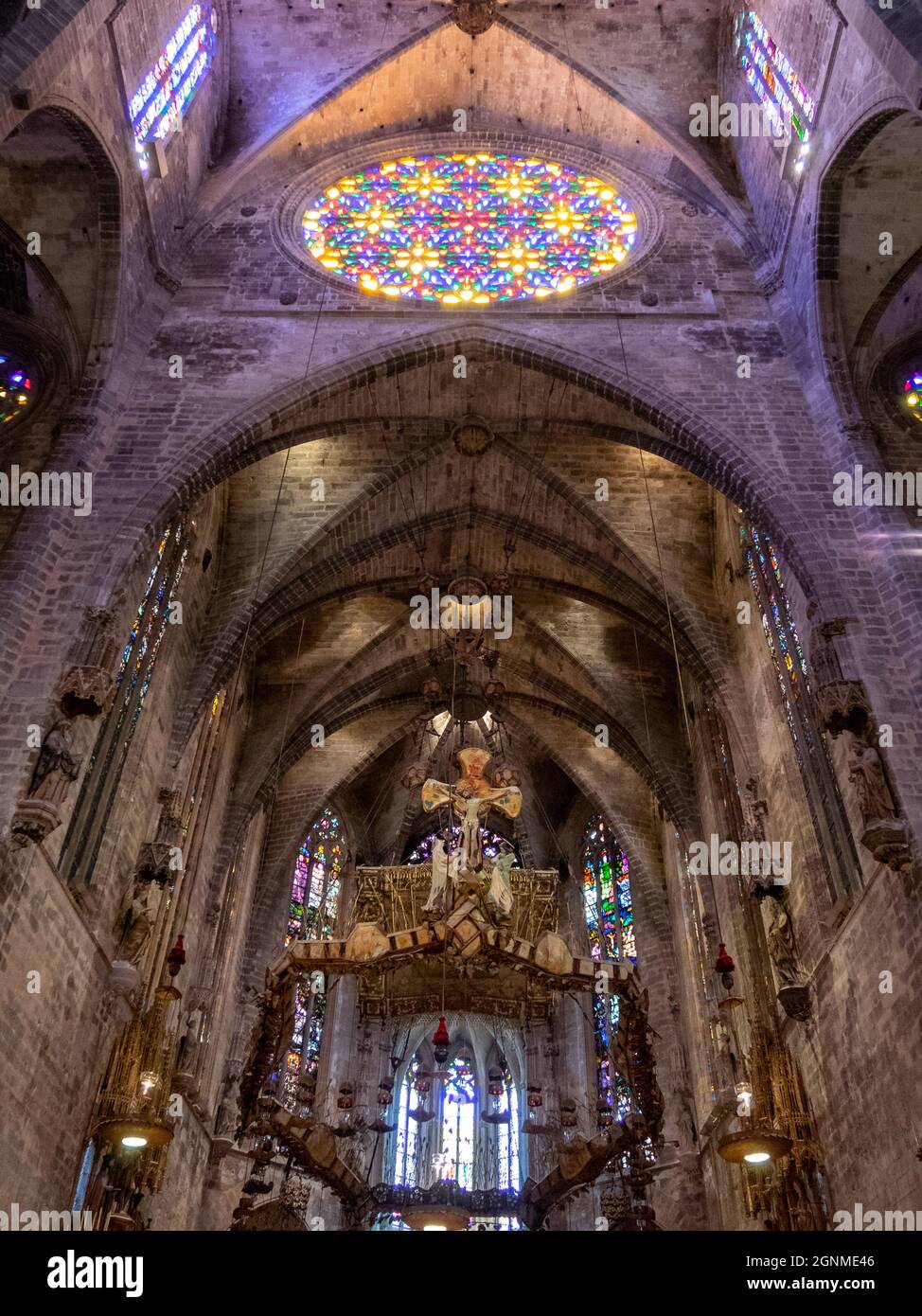 Baldacchino della Cattedrale di Palma, Maiorca Foto Stock