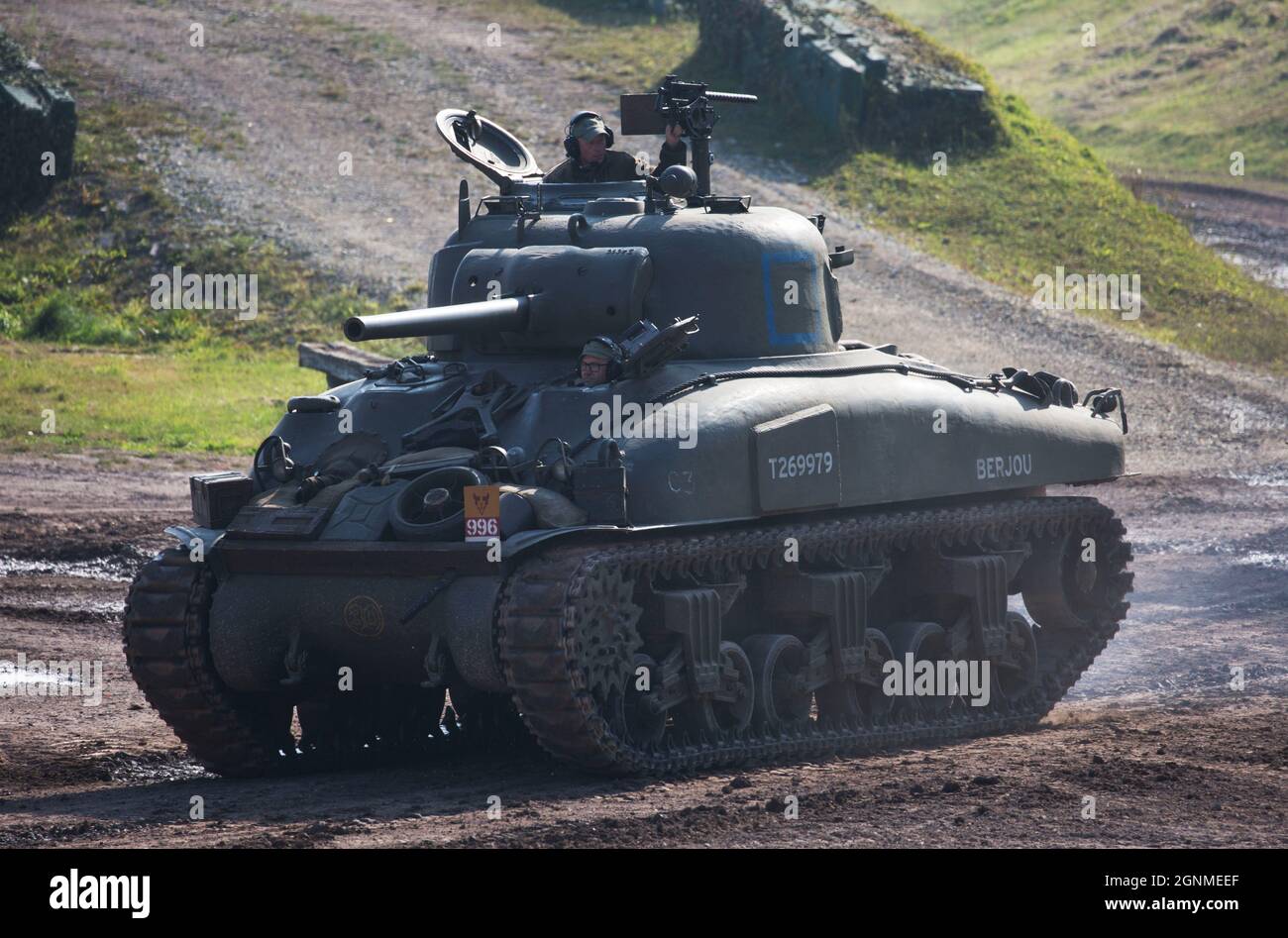 Sherman M4A1 US Army Tank, Bovington Tank Museum, Dorset, Inghilterra Foto Stock