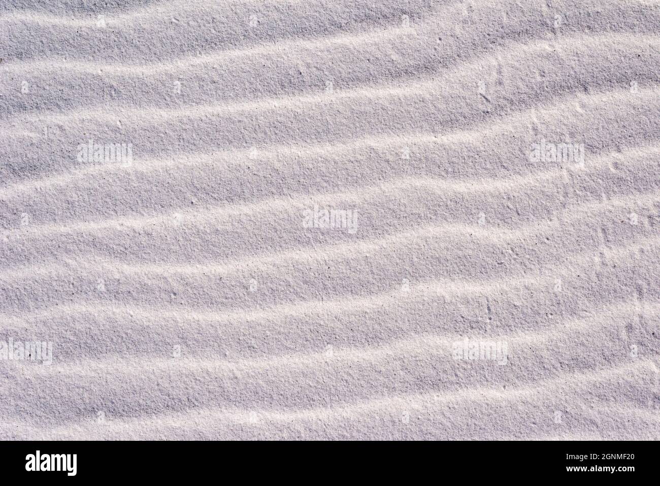 Primo piano di sabbia bianca spazzata dal vento sul Golfo Islands National Seashore vicino Pensacola, Florida. Foto Stock