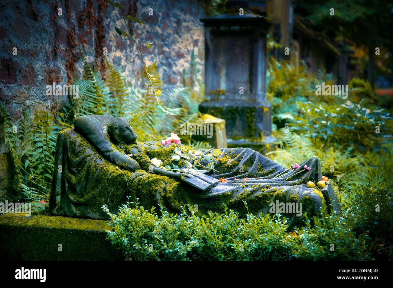 Vecchio cimitero Friedhof Ravensburg e Friburgo Germania Foto Stock