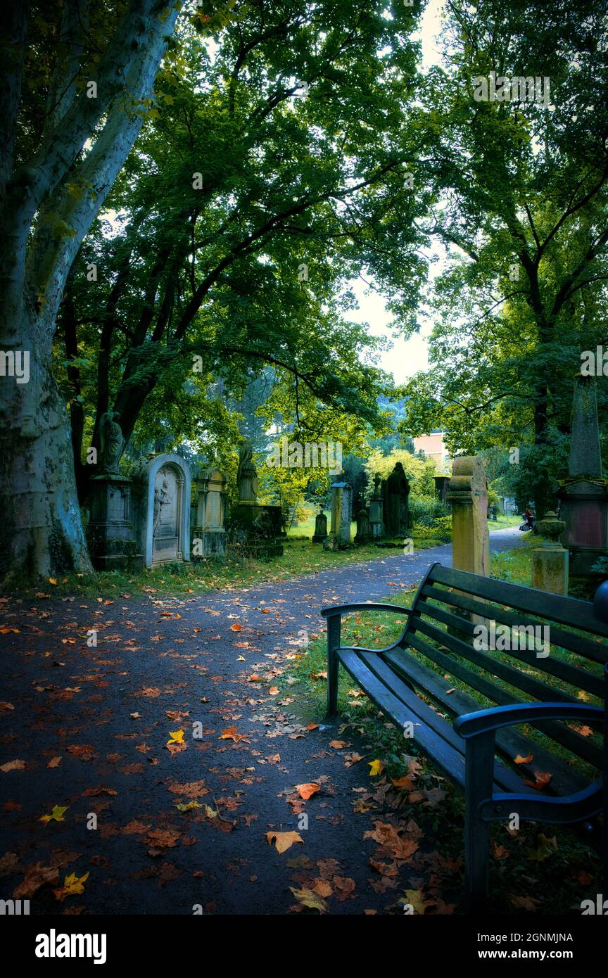 Vecchio cimitero Friedhof Ravensburg e Friburgo Germania Foto Stock