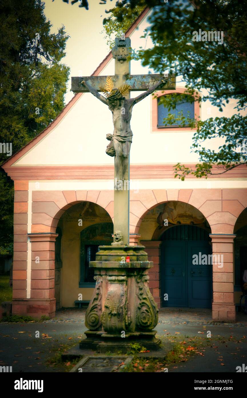 Vecchio cimitero Friedhof Ravensburg e Friburgo Germania Foto Stock