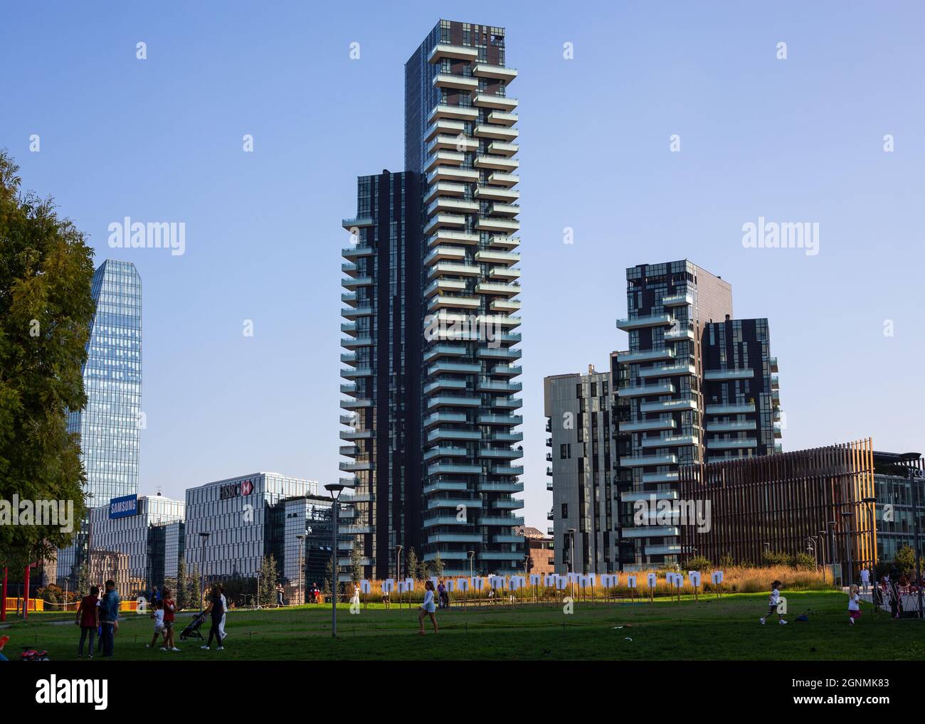 Torre Solaria a Milano porta Nuova, Italia Foto Stock