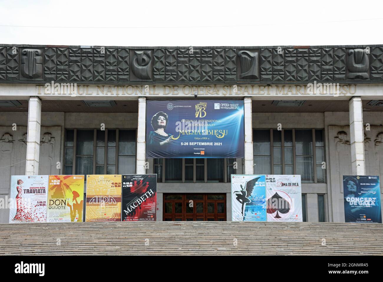 Teatro Nazionale dell'Opera e del Balletto di Maria Biesu a Chisinau Foto Stock