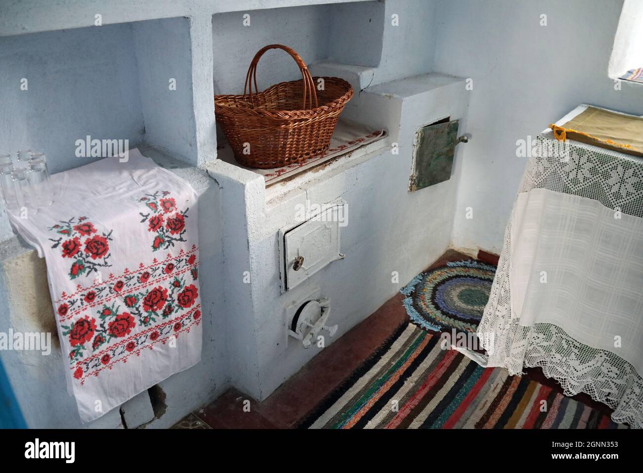 Casa tradizionale in Transnistria Foto Stock