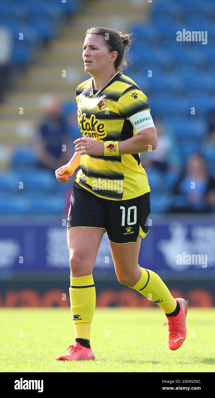 Chesterfield, Inghilterra, 26 settembre 2021. Helen Ward di Watford durante la partita del campionato delle donne fa al Technique Stadium di Chesterfield. Il credito dovrebbe essere: Simon Bellis / Sportimage Foto Stock