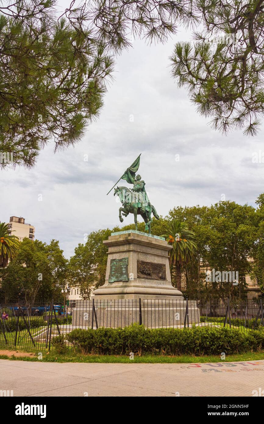 Monumento a Plaza San Martín, Rosario, Argentina Foto Stock