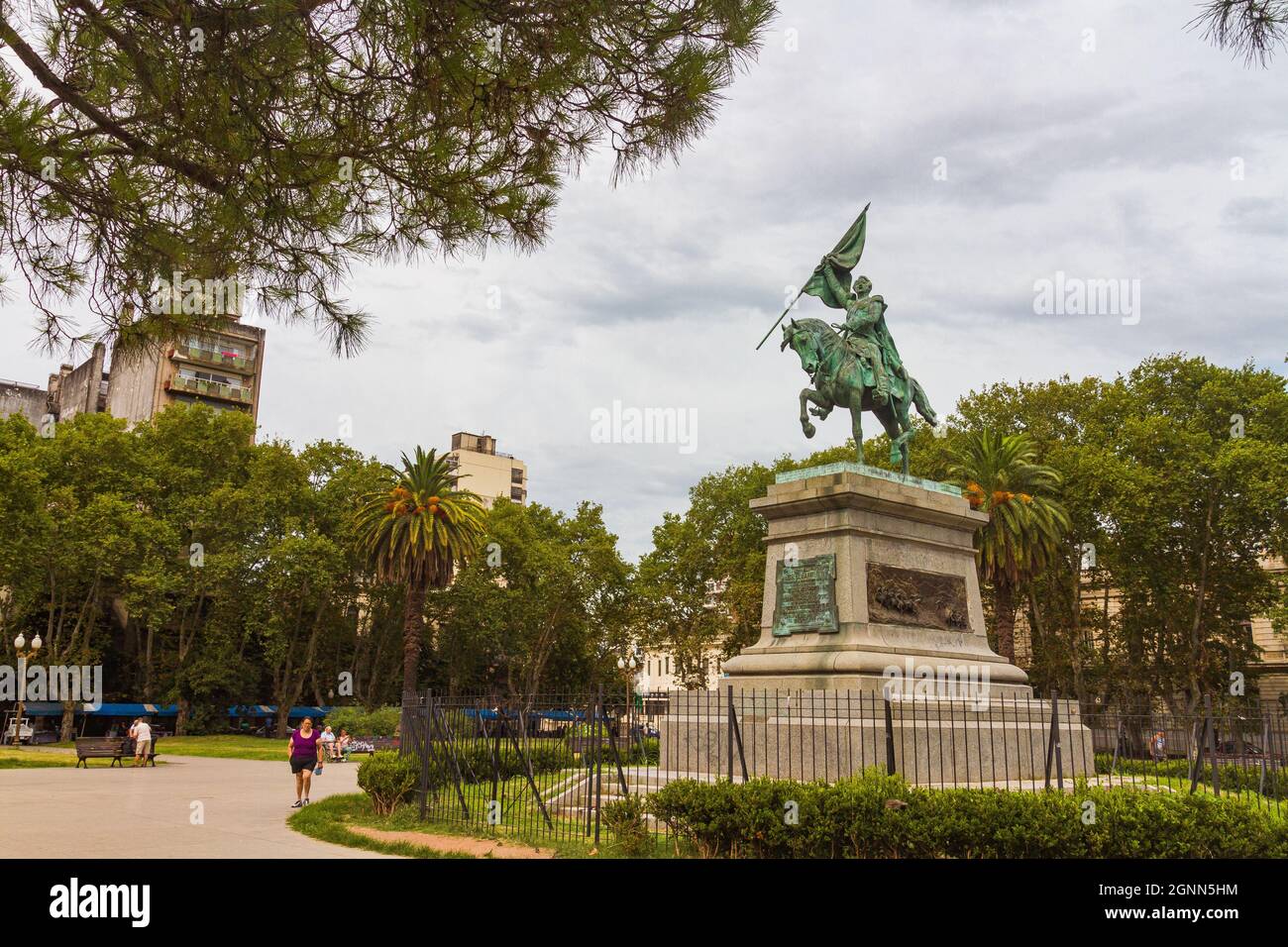 Monumento a Plaza San Martín, Rosario, Argentina Foto Stock