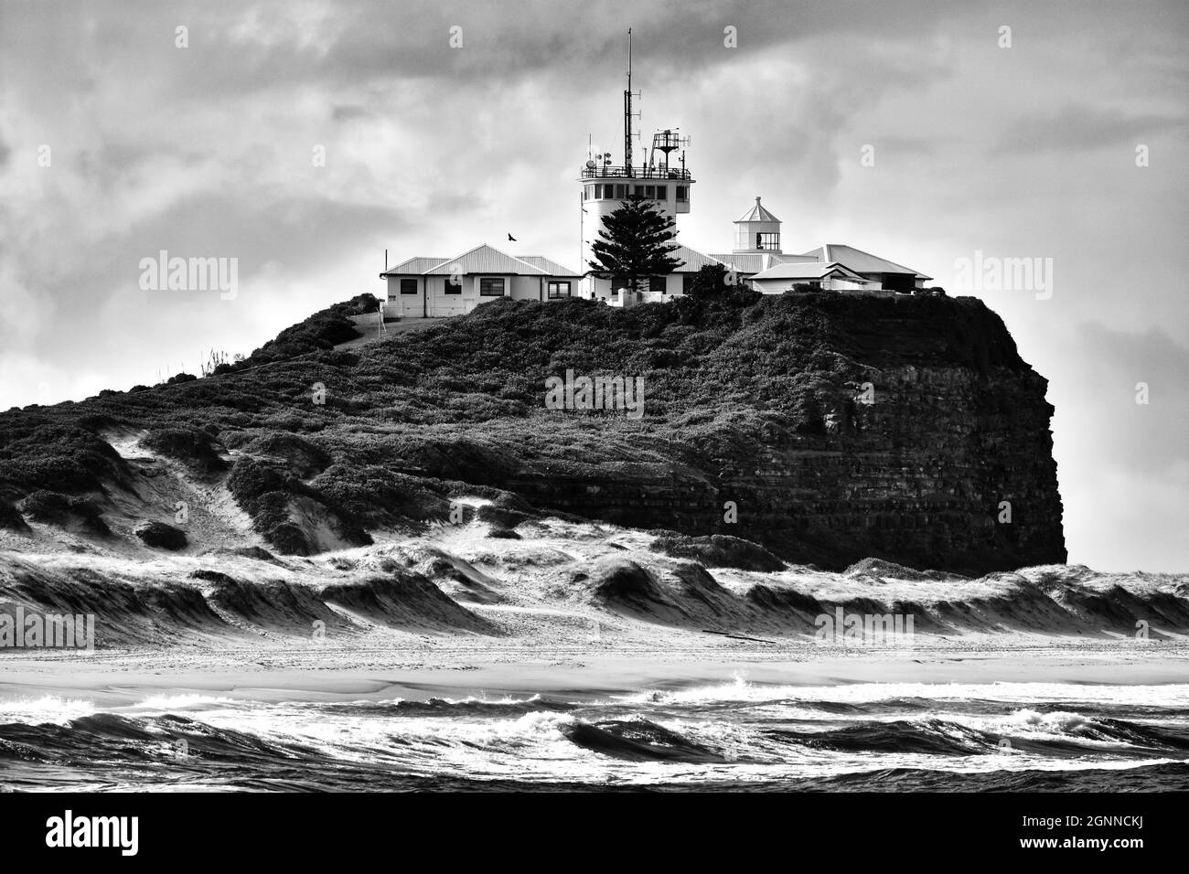 lighthouse BW Foto Stock