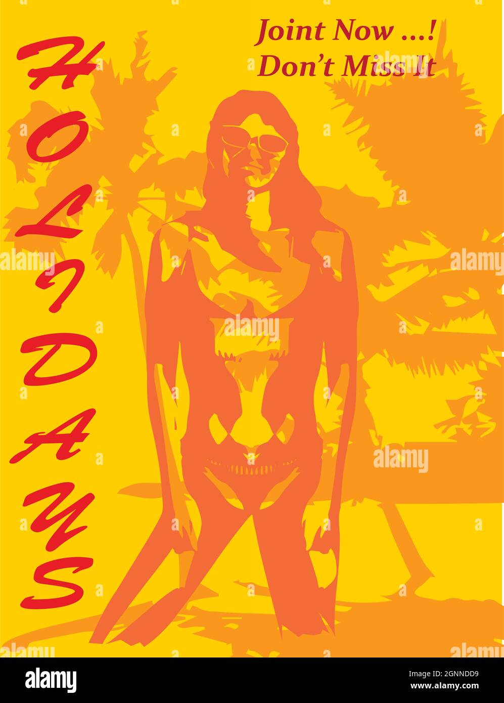 Semplice volantino del pacchetto vacanza Foto Stock