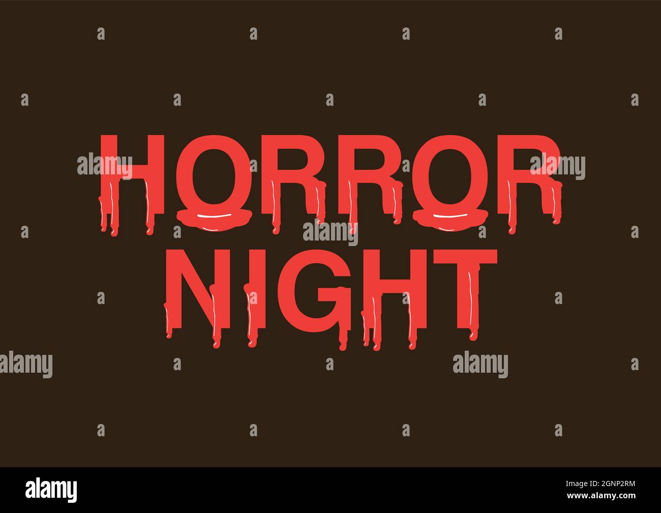 Halloween Horror Night spruzzi di sangue, gocce e Trail alfabeto. Illustrazione vettoriale isolata su sfondo nero. Illustrazione Vettoriale