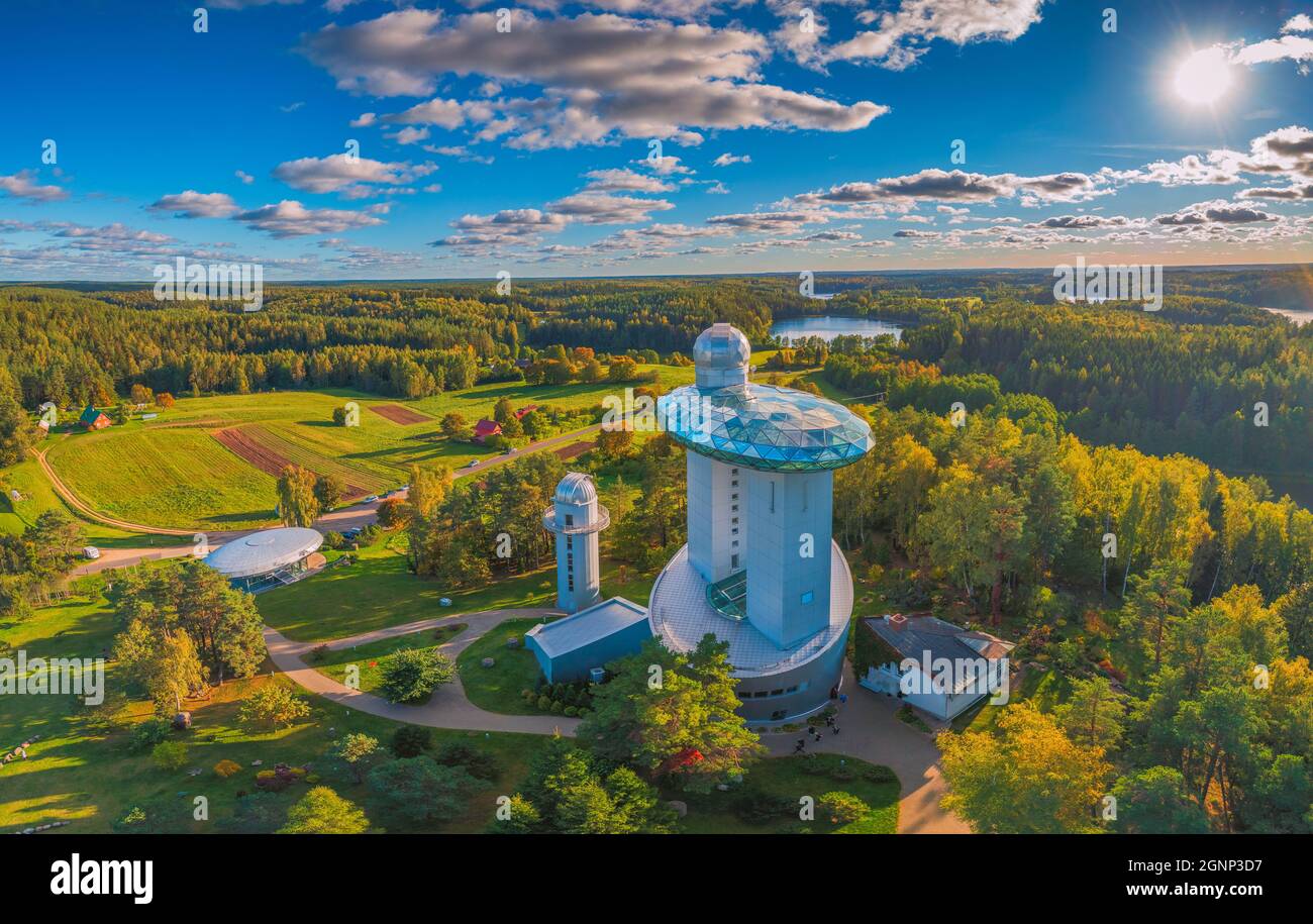 Museo etno-cosmologico e osservatorio moderno a Moletai, Lituania, Europa Foto Stock