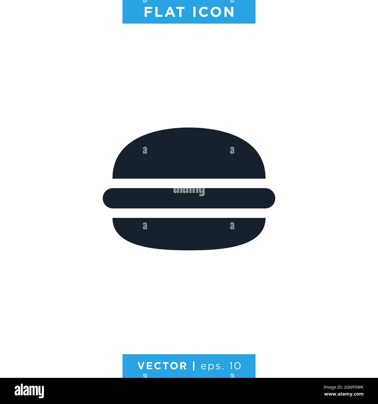 Modello di disegno per l'illustrazione del vettore dell'icona Burger. Vettore eps 10. Illustrazione Vettoriale