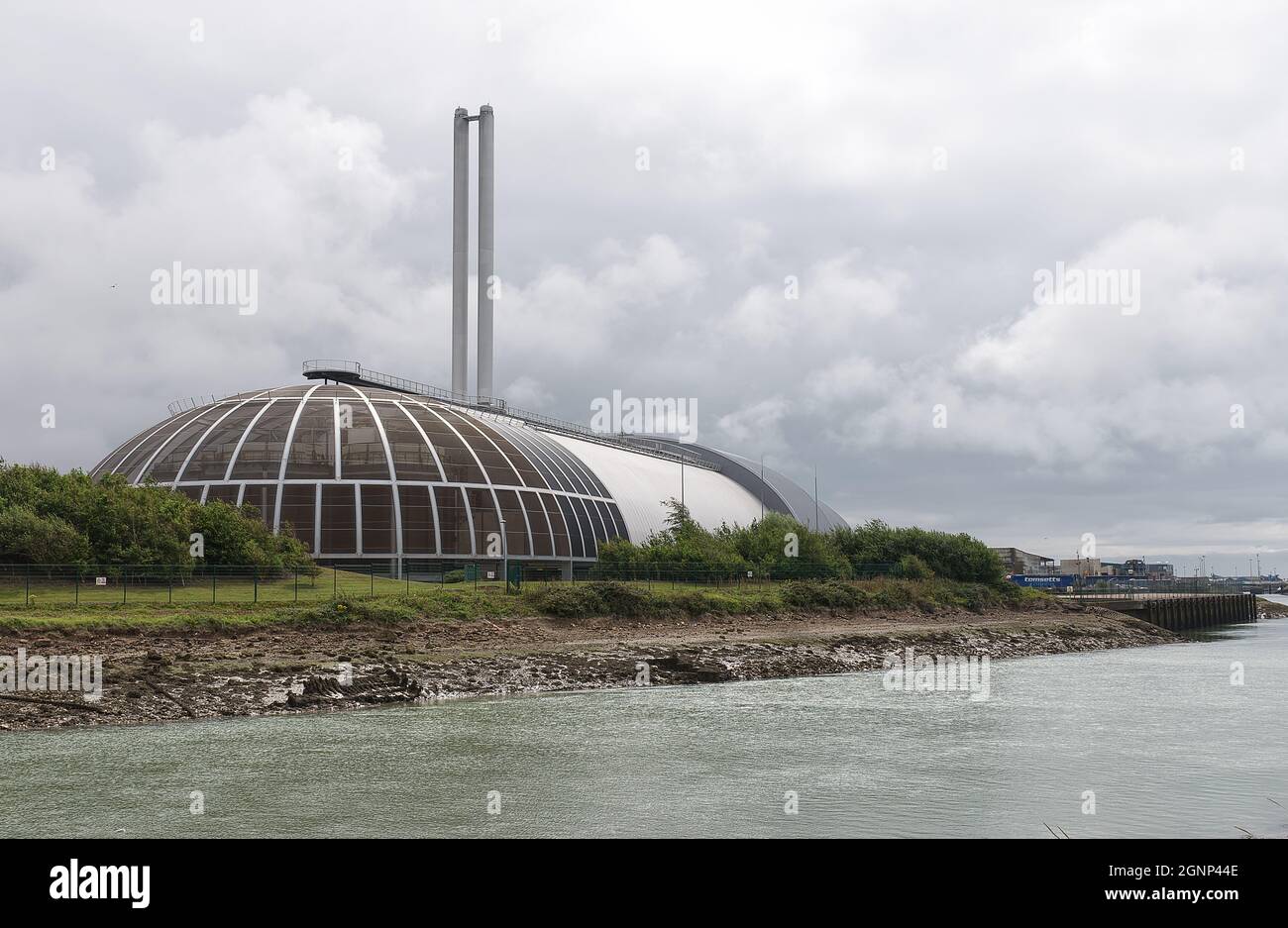 Newhaven state of the art rifiuti di impianti energetici sulle rive del fiume Ouse Foto Stock