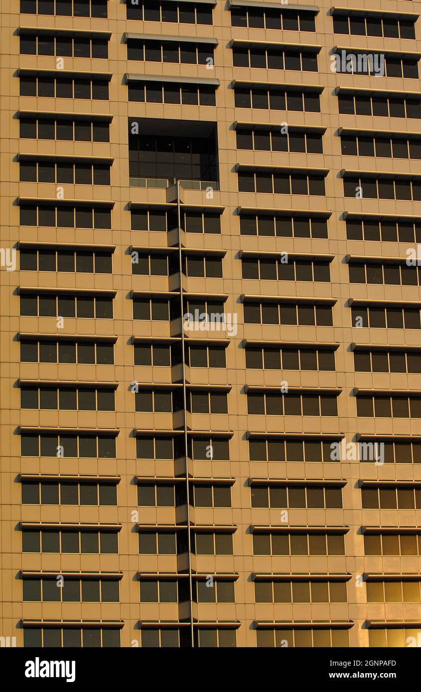 Sezione del rivestimento di un grattacielo a Sydney, Germania, Sydney Foto Stock