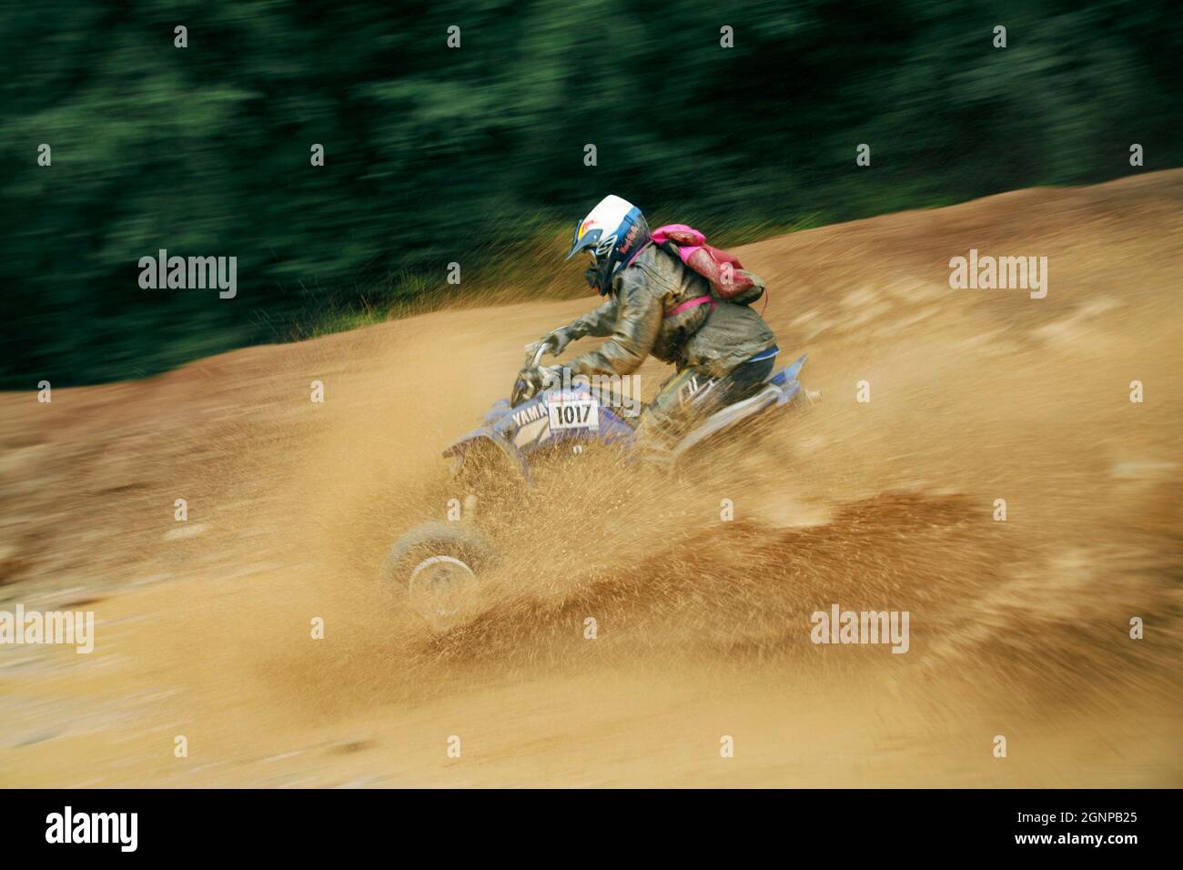 Driver Quad nella sporcizia Foto Stock