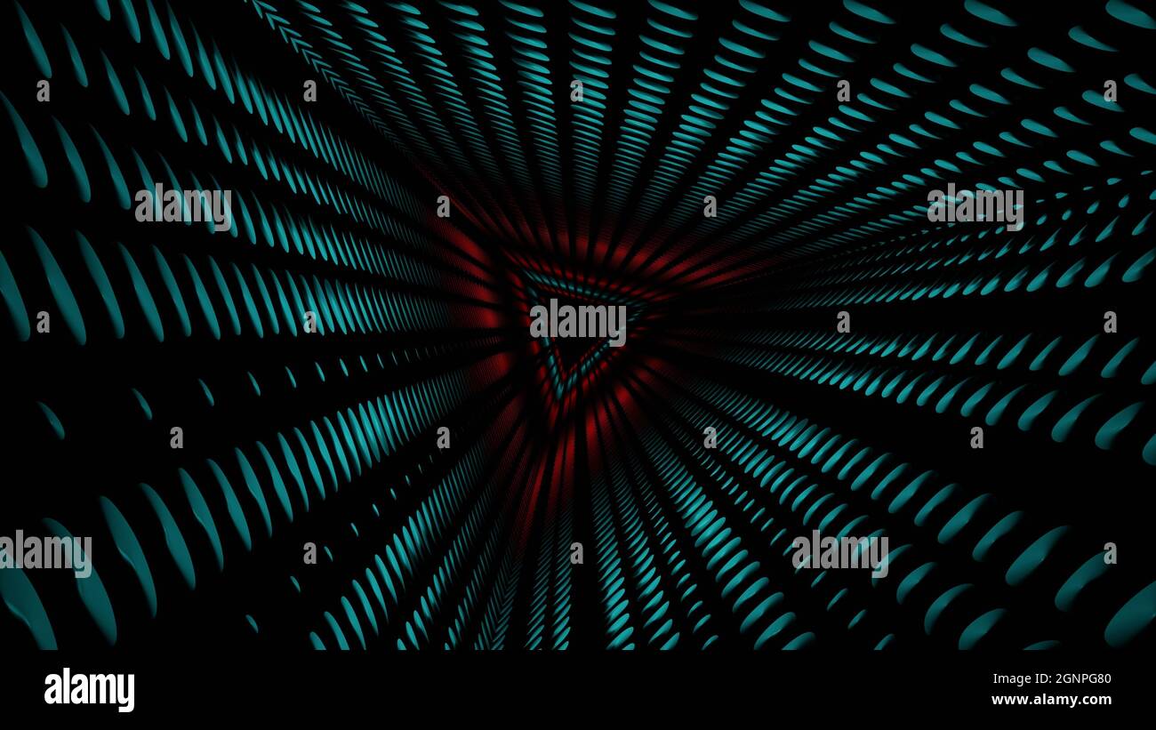 Sfondo del tunnel astratto illuminato al neon per sfondi Foto Stock