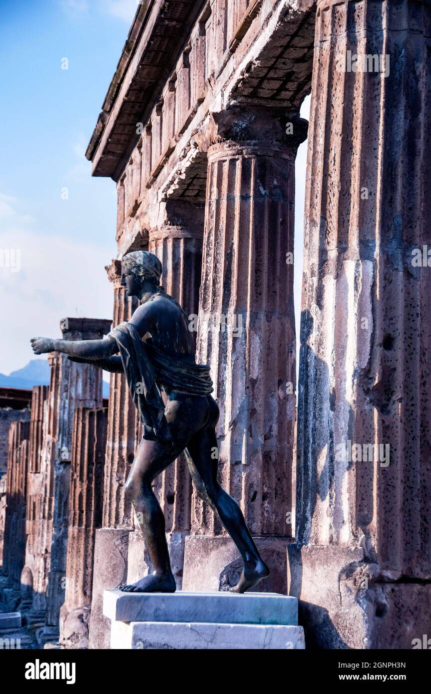 Tempio di Apollo a Pompei, Italia. Foto Stock