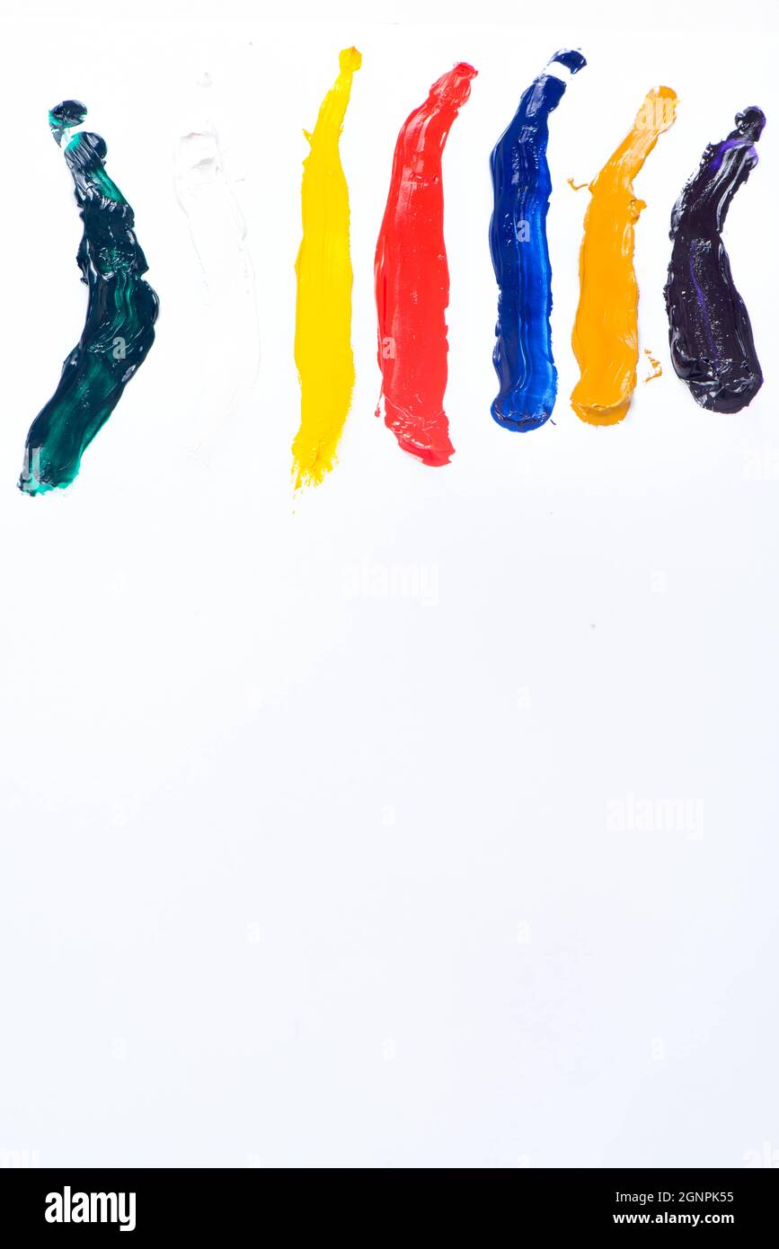 Pittura di tela multicolore . Foto Stock
