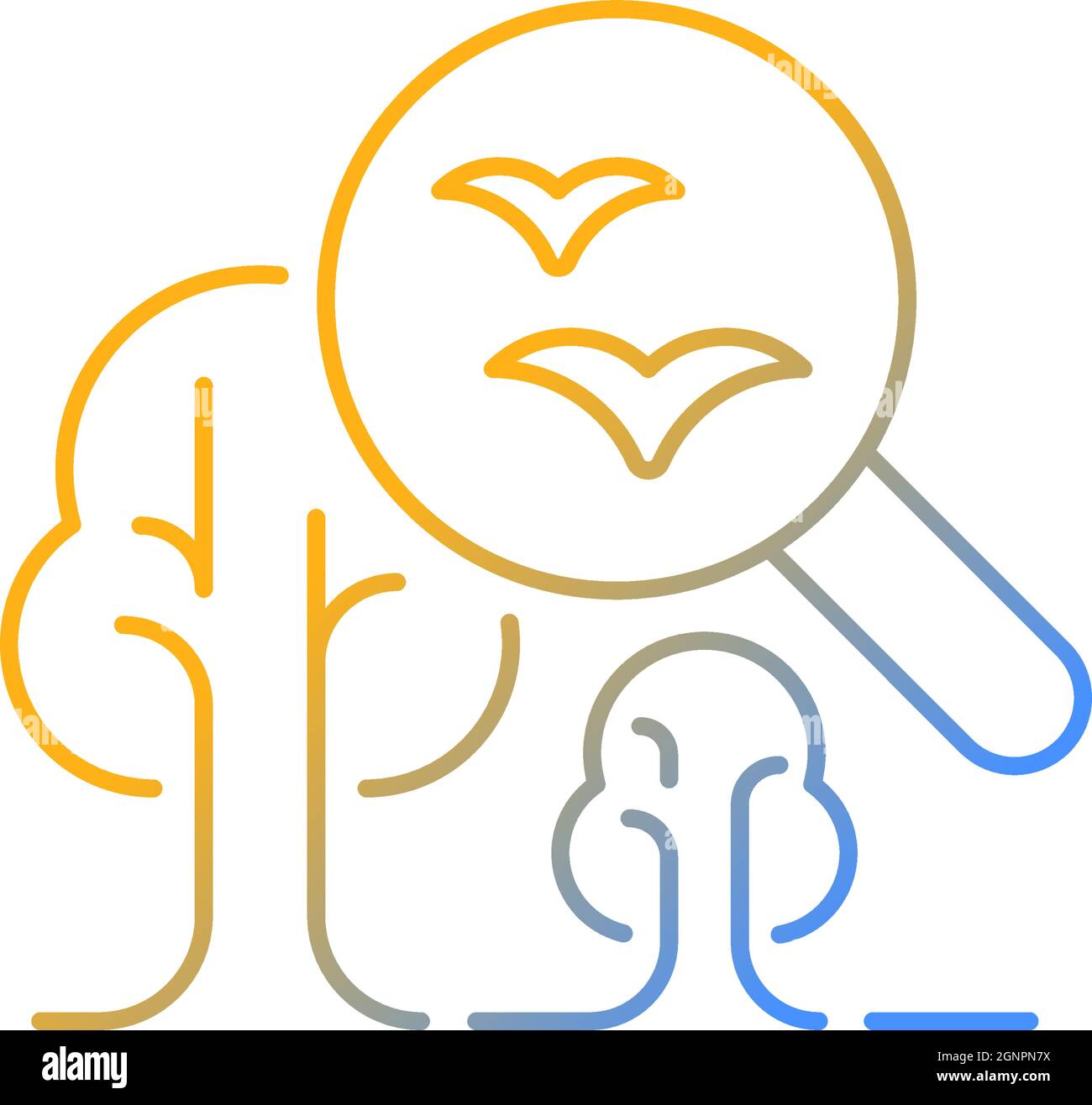 Icona vettore lineare gradiente scienza ambientale Illustrazione Vettoriale