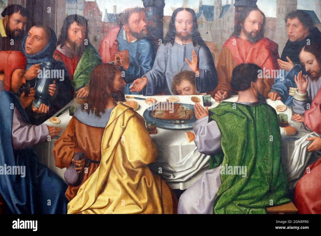 Museo Evora. L'ultima cena. Gesù e i suoi apostoli. 16° secolo. Portogallo. Foto Stock
