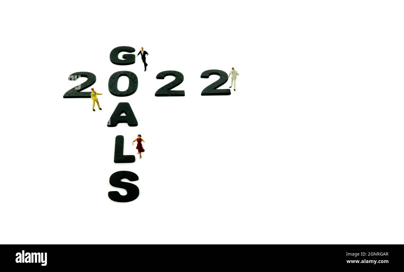 obiettivi aziendali del lavoro di squadra per il 2022 Foto Stock