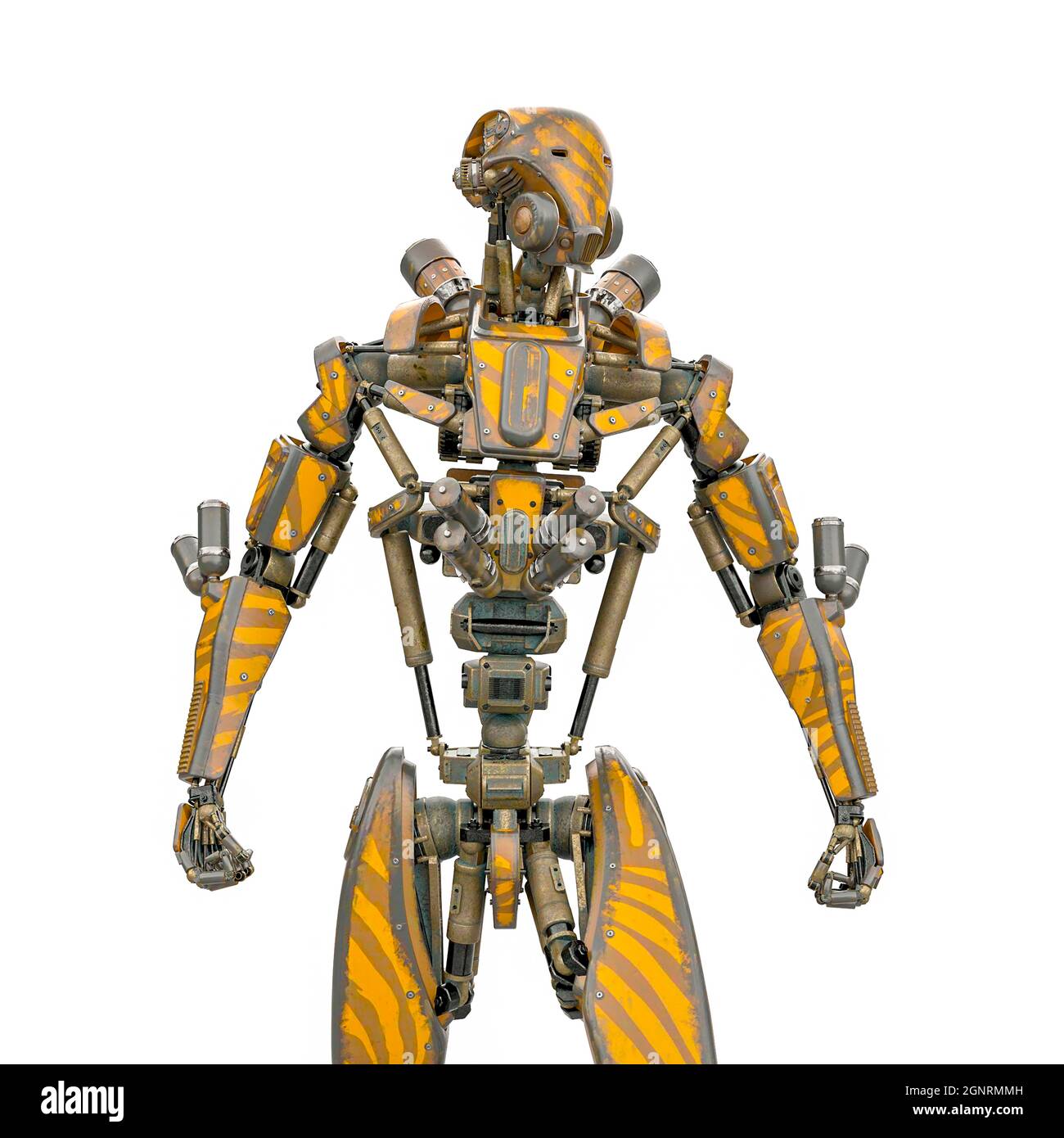 robot soldato mega drone, illustrazione 3d Foto stock - Alamy