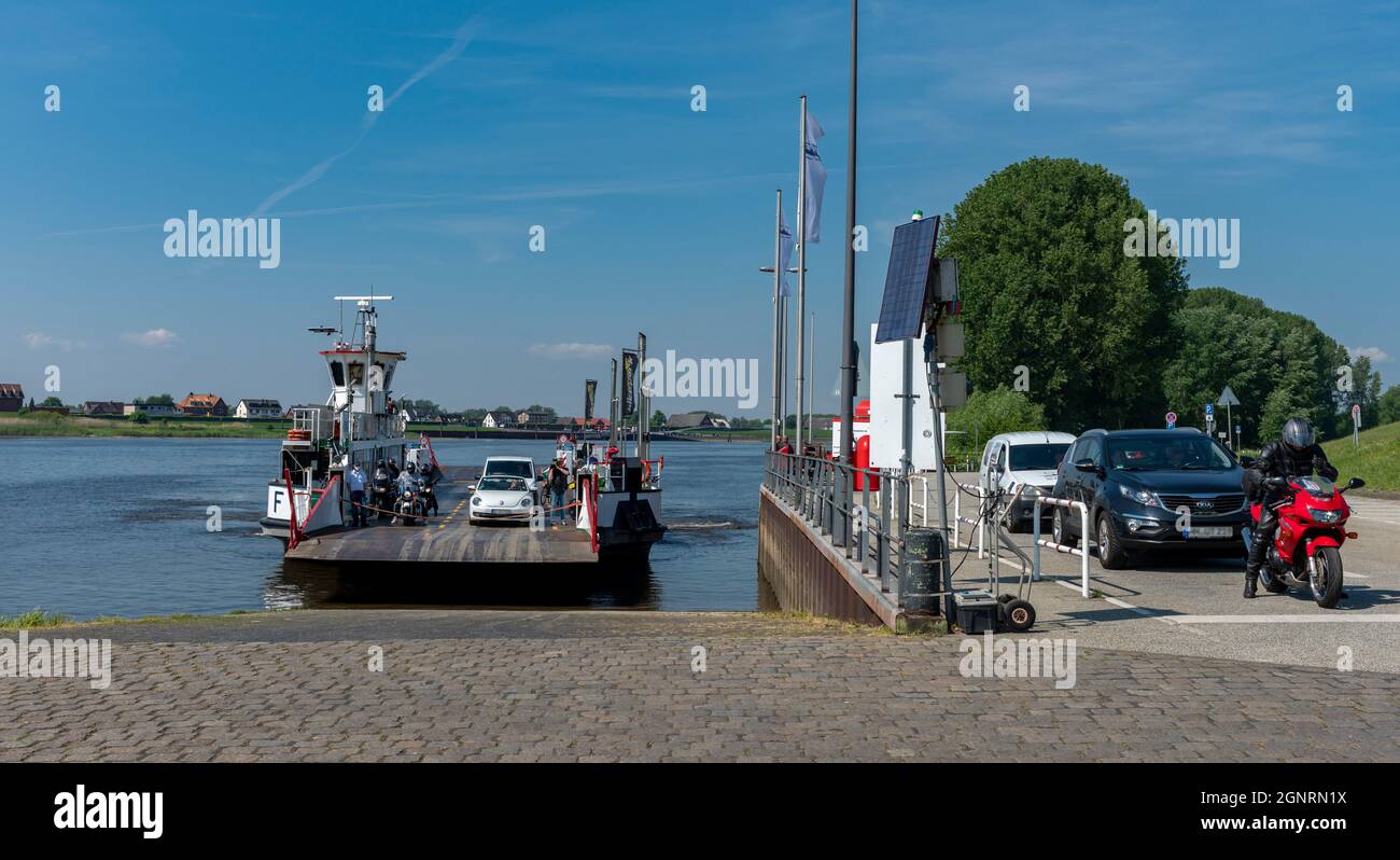 Il traghetto Zollenspieker ad Amburgo Foto Stock