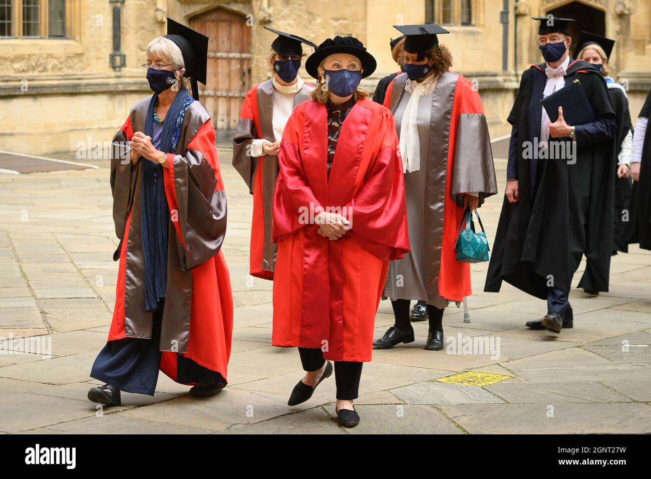 Il Segretario Hillary Rodham Clinton era tra le 6 persone venerate per ricevere la laurea onoraria dall'Università di Oxford alla cerimonia annuale di Encaenia Foto Stock