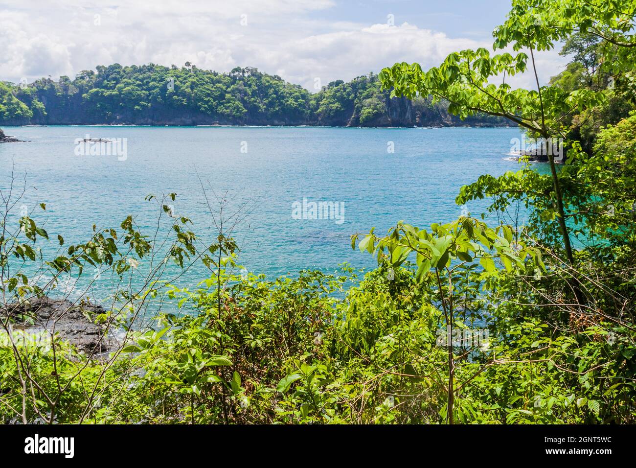 Costa oceanica nel Parco Nazionale Manuel Antonio, Costa Rica Foto Stock